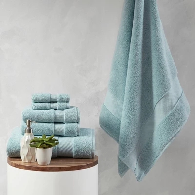 6pc Splendor Cotton Bath Towel Set - Madison Park 3 6pc Splendor Cotton Bath Towel Set - Madison Park