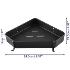 Unique Bargains Bath Corner Shower Shelves Adhesive Caddy With Hooks Drill For Bathroom 9.57"x9.57"x1.97" 2 Sets -Bathroom Accessories Store GUEST 35dd0255 7655 4579 a5c0 bd96d0498f63
