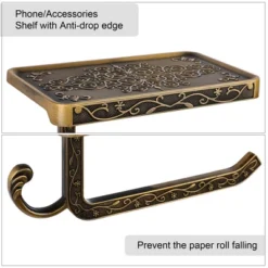 Unique Bargains Wall Mounted With Phone Shelf Waterproof Tissue Fixed Toilet Paper Holders -Bathroom Accessories Store GUEST 36ccefbc 7395 4ceb 86e1 89e1d2256751