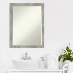 Amanti Art Dove Greywash Square Petite Bevel Bathroom Wall Mirror 26.5 X 20.5 In. -Bathroom Accessories Store GUEST 374b6fd6 9a31 471a a17a ffa232c2c6e4
