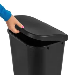 Sterilite 11.3 Gallon D Shape Flat Side Lift Top Lid Wastebasket Trash Can For Kitchen, Home Office, And Garage, Or Workspace, Black (18 Pack) 9 Sterilite 11.3 Gallon D Shape Flat Side Lift Top Lid Wastebasket Trash Can For Kitchen, Home Office, And Garage, Or Workspace, Black (18 Pack) -Bathroom Accessories Store GUEST 375f16e7 2386 4aaf a13d 79c339fb70ef