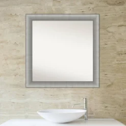 31" X 31" Non-Beveled Elegant Bathroom Wall Mirror Brushed Pewter - Amanti Art 14 31" X 31" Non-Beveled Elegant Bathroom Wall Mirror Brushed Pewter - Amanti Art -Bathroom Accessories Store GUEST 388e3086 625c 46ba 96de 8ced1daf097b