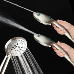 High Pressure 50 Mode Rain And Handheld Three Way Shower Head Combo Nickel - Aquabar 12 High Pressure 50 Mode Rain And Handheld Three Way Shower Head Combo Nickel - Aquabar -Bathroom Accessories Store GUEST 39a53030 3937 4b92 82ca 1cae71b00cad