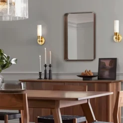 ANDY STAR Modern 24 Inch Long X 36 Inch Wide Rectangular Recessed Contemporary Vanity Mirror With 2 Inch Deep Frame And Rounded Corners, Bronze -Bathroom Accessories Store GUEST 3a5db18d 0039 4486 8791 464286457fa7