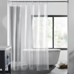 GoodGram Ultra Heavy Hotel Weight Odorless PEVA Vinyl Shower Curtain Liner With Splash Guard - Standard Size -Bathroom Accessories Store GUEST 3da7c80a 8361 4479 8e98 06eb7f8251cc