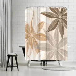 Americanflat 71" X 74" Shower Curtain Neutral Styles By Modern Tropical -Bathroom Accessories Store GUEST 3dfc8e92 0e97 4e0a bafd 540be675672b