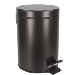 Home Basics 3 Liter Steel Step Waste Bin, Bronze