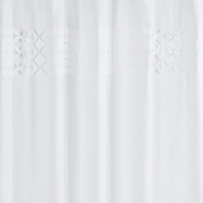 Triple Diamond Shower Curtain White - City Scene 3 Triple Diamond Shower Curtain White - City Scene