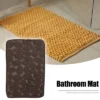 Unique Bargains Cobblestone Pattern Bathroom Rugs Polyester Bath Mat Machine Washable Brown 23.62"x15.75" -Bathroom Accessories Store GUEST 3edd6f7d 9606 41df 83b9 e0772df872d0