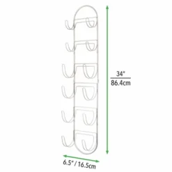 MDesign Metal Wall Mount Bath Towel Storage Organizer Rack, 6 Shelves -Bathroom Accessories Store GUEST 409c7992 bb09 4ee1 8e5c 9e4d59942914