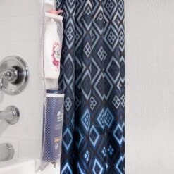 Grand Fusion - Hanging Shower Caddy 2 Pk - Hanging Fabric Shower Caddy Mesh Design Attaches To Shower Rod Via Grommets Or Hook And Loop Straps. Holds Shampoo, Body Wash, Razors, Poufs -Bathroom Accessories Store GUEST 4298f811 46ce 41e0 95c0 8bfdb68e6ff7