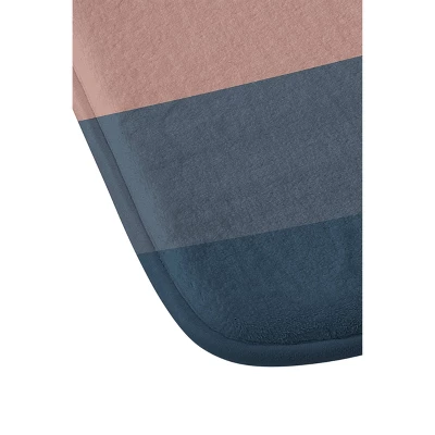 Colour Poems Minimal Retro Striped Memory Foam Bath Mat Blue/Pink - Deny Designs 4 Colour Poems Minimal Retro Striped Memory Foam Bath Mat Blue/Pink - Deny Designs - Image 2