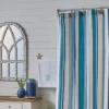 Split P Colby Stripe Blue Shower Curtain 72" X 72"