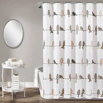 Rowley Birds Shower Curtain - Lush Décor 9 Rowley Birds Shower Curtain - Lush Décor - Image 7