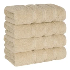 American Soft Linen 4 Pack Hand Towel Set, 100% Cotton, 16 Inch By 28 Inch, Hand Face Towels For Bathroom -Bathroom Accessories Store GUEST 46df5fa0 467d 44b4 a311 522cc8367225