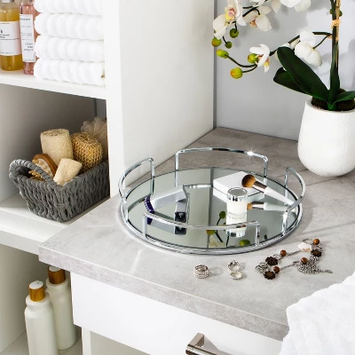 Modern Round Design Bathroom Tray Chrome - Home Details 6 Modern Round Design Bathroom Tray Chrome - Home Details - Image 4