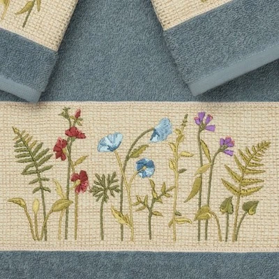 3pc Serenity Embellished Towel Set - Linum Home Textiles 3 3pc Serenity Embellished Towel Set - Linum Home Textiles