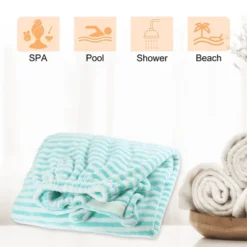 Unique Bargains Shower Wrap Towel For Women Adjustable Bath Wrap With Pocket Coral Fleece 1 Pc -Bathroom Accessories Store GUEST 47aeabdc c96e 4709 aa6c 2e4422328839