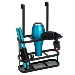 MDesign Steel Bath Over Cabinet Door Hair Tool Storage Organizer Basket -Bathroom Accessories Store GUEST 480a913a 64b9 4143 846d 0be6e6b6376e