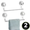 MDesign Wall Mount Suction Towel Bar Holder For Bathroom, 2 Pack - Clear/Brushed 1 MDesign Wall Mount Suction Towel Bar Holder For Bathroom, 2 Pack - Clear/Brushed -Bathroom Accessories Store GUEST 48afea45 9ef4 4565 8b2f 23a5d7bd6ee0