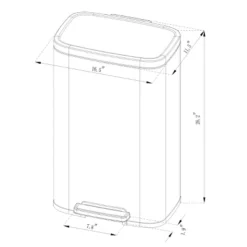 45L Rectangular Step Trash Can - Brightroom™ 11 45L Rectangular Step Trash Can - Brightroom™ -Bathroom Accessories Store GUEST 4a2ac669 6c4c 4843 a3d3 992611e508bc