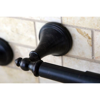 18"/24" Naples Towel Bar Bathroom Accessory Set Oil Rubbed Bronze - Kingston Brass 4 18"/24" Naples Towel Bar Bathroom Accessory Set Oil Rubbed Bronze - Kingston Brass - Image 2