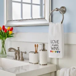 2pk Love Always Wins Hand Towel White - SKL Home 8 2pk Love Always Wins Hand Towel White - SKL Home -Bathroom Accessories Store GUEST 4cf92f66 48aa 4f9d 870e 32533ec26161