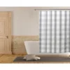 Kate Aurora Country Farmhouse Living Buffalo Plaid Checkered Gray & White Fabric Shower Curtain - 72 In. W X 72 In. L -Bathroom Accessories Store GUEST 4d1de180 2a06 4644 ba3f 6a2aef6121d4