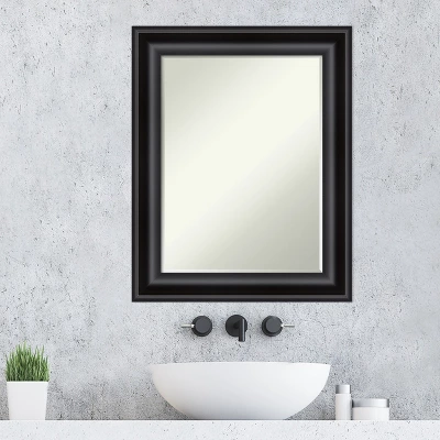 Amanti Art Grand Black Petite Bevel Bathroom Wall Mirror 29.75 X 23.75 In. 8 Amanti Art Grand Black Petite Bevel Bathroom Wall Mirror 29.75 X 23.75 In. - Image 6