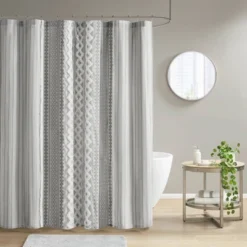 72"x72" Imani Chenille Striped Cotton Printed Shower Curtain -Bathroom Accessories Store GUEST 4f20e41c 576e 4e77 9f3c 71c867249eb3