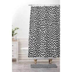 Adam Priester Coral Pattern Shower Curtain Black/White - Deny Designs -Bathroom Accessories Store GUEST 4f5e3dec baf9 472c afb5 27346f73ff10