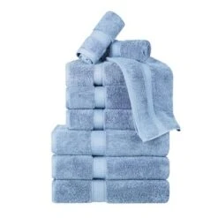 Premium Cotton 800 GSM Heavyweight Plush Luxury 9 Piece Bathroom Towel Set By Blue Nile Mills -Bathroom Accessories Store GUEST 4f71f97d 6e21 426d bcb1 10638c5b4656
