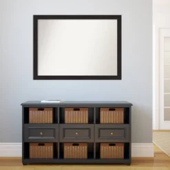 42" X 31" Non-Beveled Furniture Narrow Bathroom Wall Mirror Espresso Brown - Amanti Art -Bathroom Accessories Store GUEST 509e4e84 0c0a 4498 ad22 ebd4e9684cbb