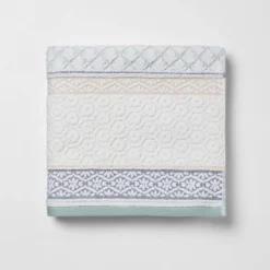 Pattern Filled Stripe Towel Blue - Threshold 11 Pattern Filled Stripe Towel Blue - Threshold -Bathroom Accessories Store GUEST 50f19a60 e619 4f20 adcc 10d255eeb751