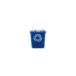 Rubbermaid Commercial Small Deskside Recycling Container Rectangular Plastic 13.625qt Blue 295573BE -Bathroom Accessories Store GUEST 5235b255 b17a 40ec b2d8 ba98f78bf273