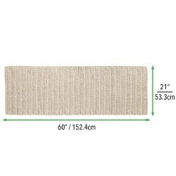 MDesign Soft Cotton Spa Mat Rug For Bathroom, Braided, 60" X 21" -Bathroom Accessories Store GUEST 52aedabd faab 4969 882b 7de2b64d1ebe