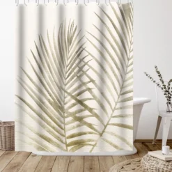 Americanflat 71" X 74" Shower Curtain Neutral Styles By Modern Tropical -Bathroom Accessories Store GUEST 542e9054 9030 40c9 8b79 195d64239fbf