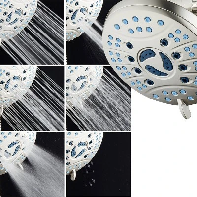 High Pressure 50 Mode Rain And Handheld Three Way Shower Head Combo Nickel - Aquabar 9 High Pressure 50 Mode Rain And Handheld Three Way Shower Head Combo Nickel - Aquabar - Image 7