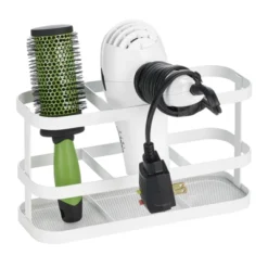 MDesign Steel Bath Countertop/Vanity Hair Care Storage Organizer Basket -Bathroom Accessories Store GUEST 55152538 7b2b 43d5 8684 9355b82e07df