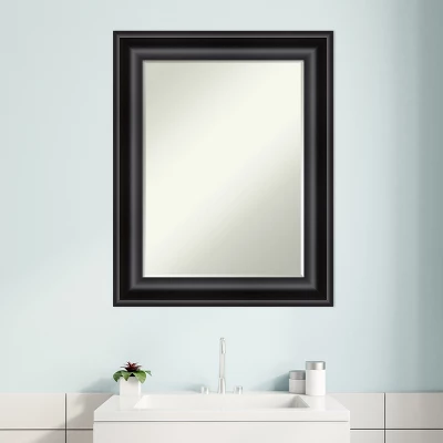 Amanti Art Grand Black Petite Bevel Bathroom Wall Mirror 29.75 X 23.75 In. 7 Amanti Art Grand Black Petite Bevel Bathroom Wall Mirror 29.75 X 23.75 In. - Image 5