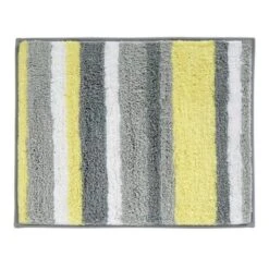 MDesign Striped Microfiber Bathroom Spa Mat Rugs/Runner, Set Of 3 -Bathroom Accessories Store GUEST 56bd789f f989 474c 9dc3 ba82c80d0369