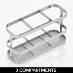 MDesign Steel Bath Countertop/Vanity Hair Care Storage Organizer Basket -Bathroom Accessories Store GUEST 56d5a28f b73e 4afb b946 dceaf8ed625a