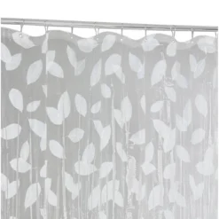 Harvest Leaf Shower Curtain White/Clear - Moda At Home -Bathroom Accessories Store GUEST 578906db 24bb 4c21 9d8b 24d19ee27507