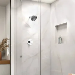 Nebia Corre Four Function Fixed Shower Head Bathroom Hardware Set Brushed Nickel - Brondell -Bathroom Accessories Store GUEST 586b877a e72f 4e86 9863 12352fa6a288