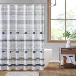 72"x72" Striped Cody Cotton Shower Curtain With Tassel - Ink+Ivy -Bathroom Accessories Store GUEST 5a7a061d f367 420f 8c74 f691f5ceb80e