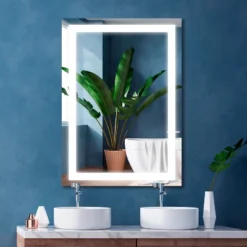 Remy Rectangular Frameless Anti-Fog Aluminum Front-lit Tri-color LED Bathroom Vanity Mirror With Smart Touch Control - JONATHAN Y -Bathroom Accessories Store GUEST 5b2ff769 94a1 4254 89ad d54a8fe0bd41