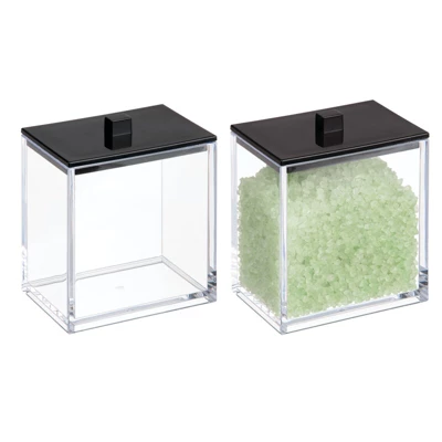 MDesign Square Storage Apothecary Jar For Bathroom, 2 Pack 22 MDesign Square Storage Apothecary Jar For Bathroom, 2 Pack - Image 20