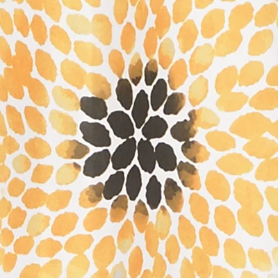 Blossom Shower Curtain Yellow/Gray - Moda At Home 3 Blossom Shower Curtain Yellow/Gray - Moda At Home
