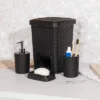 Square Premium Wicker Look Wastepaper Basket And Toilet Brush Set Black - Mind Reader 1 Square Premium Wicker Look Wastepaper Basket And Toilet Brush Set Black - Mind Reader -Bathroom Accessories Store GUEST 5bcd3551 052c 4a85 bd97 2a0b7743e53a