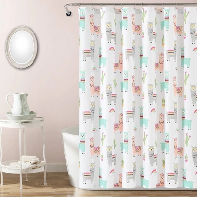 72"x72" Make A Wish Southwest Llama Cactus Shower Curtain Single - Lush Décor 8 72"x72" Make A Wish Southwest Llama Cactus Shower Curtain Single - Lush Décor - Image 6